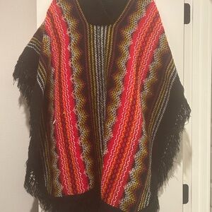Vibrant Multicolor Women's Poncho